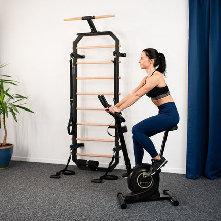 Magnetic Stationary Bike, Adjustable Resistance, Black