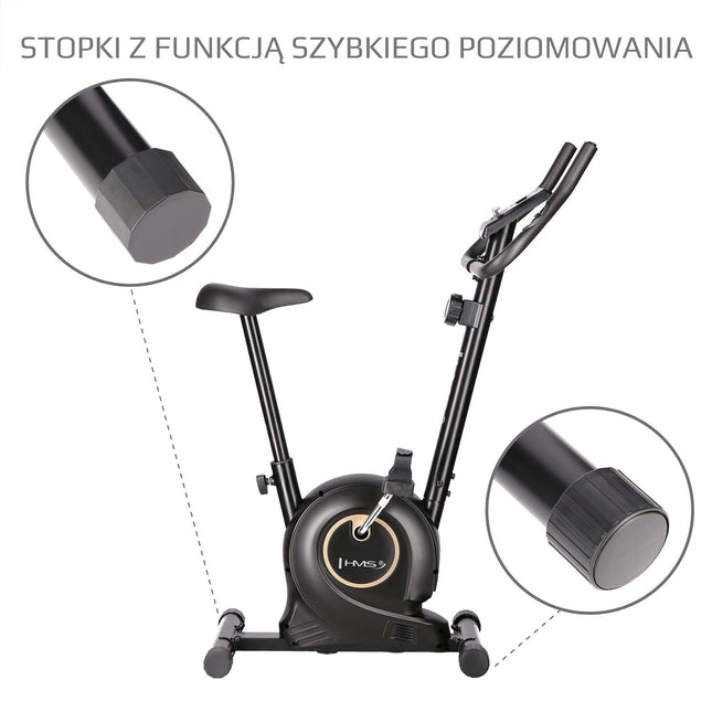 Magnetic Stationary Bike, Adjustable Resistance, Black