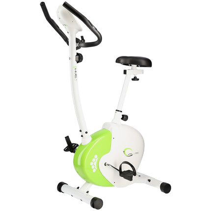 Magnetisches Heimtrainer-Fahrrad, Weiß-Grün, Heimfitness
