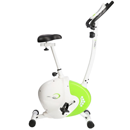 Magnetisches Heimtrainer-Fahrrad, Weiß-Grün, Heimfitness