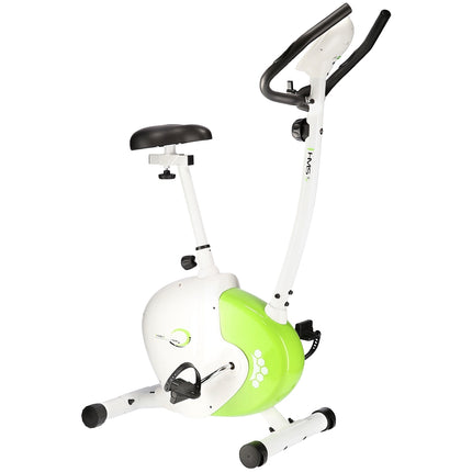 Magnetisches Heimtrainer-Fahrrad, Weiß-Grün, Heimfitness