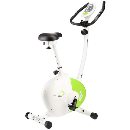 Magnetisches Heimtrainer-Fahrrad, Weiß-Grün, Heimfitness
