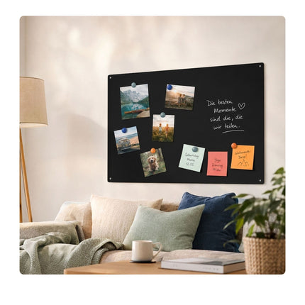 Magnetic Steel Wall Board, 50x30 cm – Chalk Markers Included