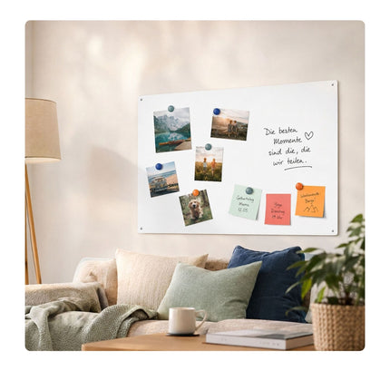 Magnetic Steel White Board, 50x100 cm, Wipe-Clean Surface