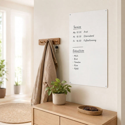 Magnetic Steel White Board, 50x100 cm, Wipe-Clean Surface