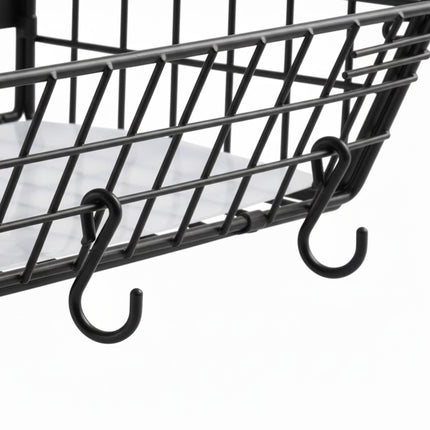 Magnetic Wall Fruit Basket Shelf, 2 Pcs with Hooks