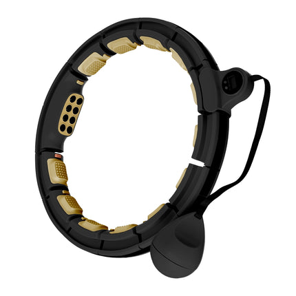 Magnetischer Gewichts-Hula-Hoop mit Zähler, Schwarz/Gold