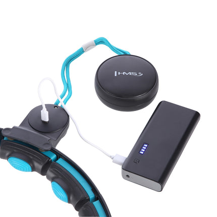 Magnetischer Smart Hula Hoop mit Zähler, Schwarz/Türkis