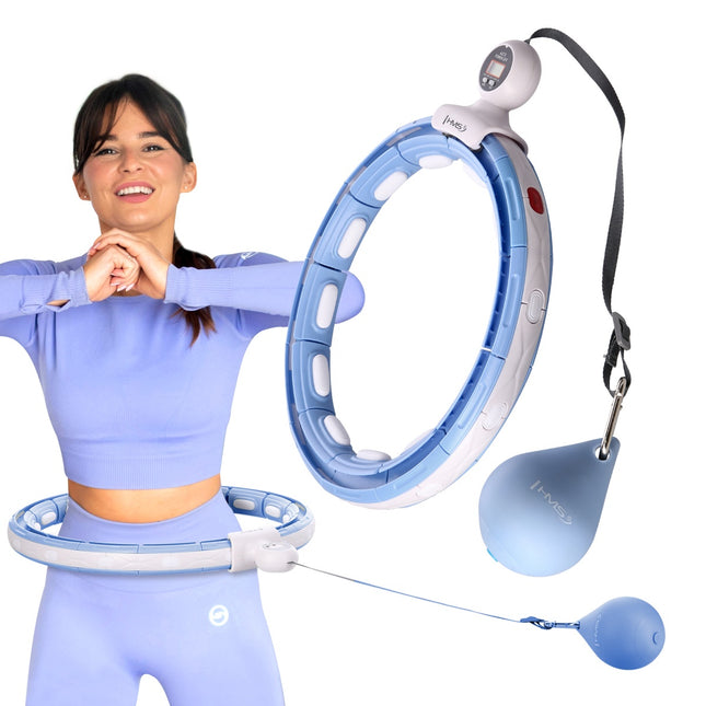Magnetischer Hula Hoop mit Gewicht und Zähler, Blau