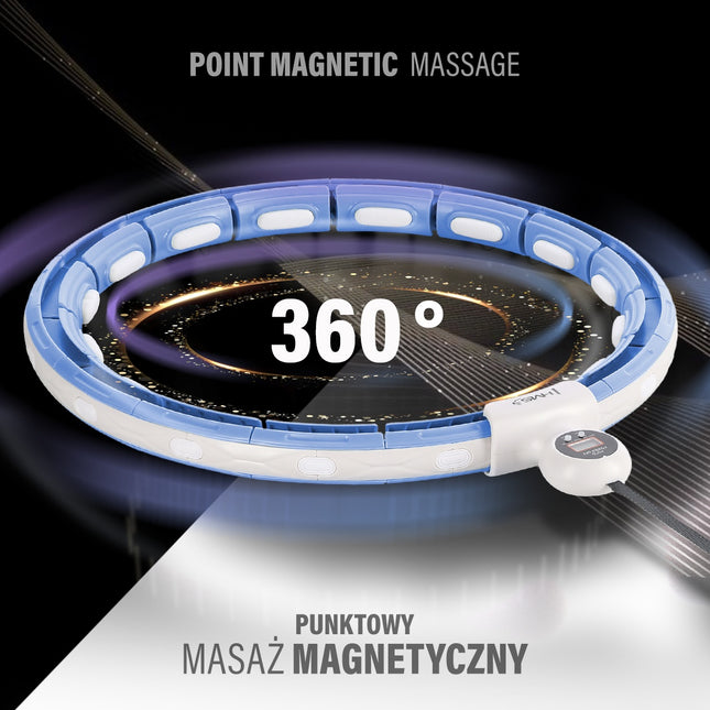 Magnetischer Hula Hoop mit Gewicht und Zähler, Blau