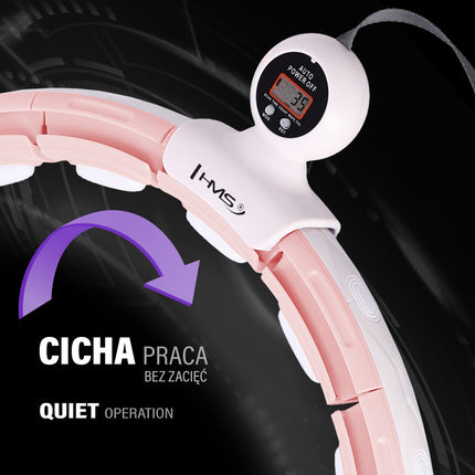 Magnetický zátěžový hula hoop s počítadlem, růžová