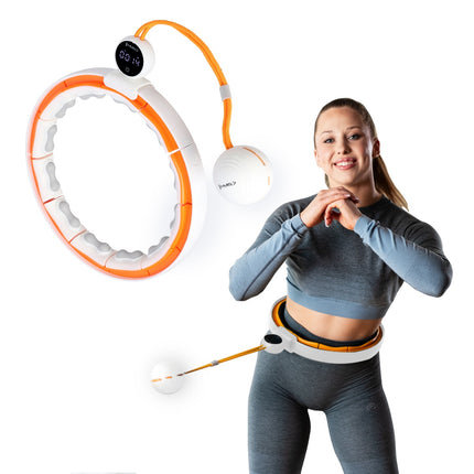Magnetický zátěžový hula hoop s počítadlem a zeštíhlujícím pásem