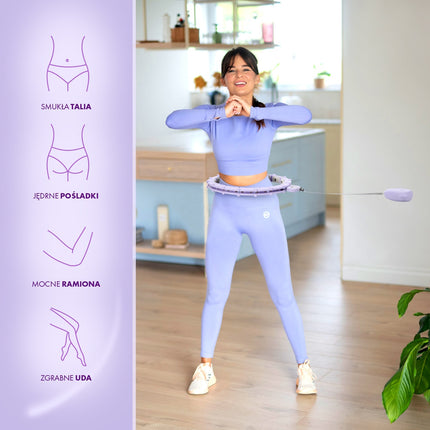 Magnetic Weighted Hula Hoop with Counter, Violet