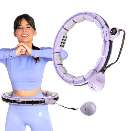 Magnetický zátěžový hula hoop s počítadlem, fialová