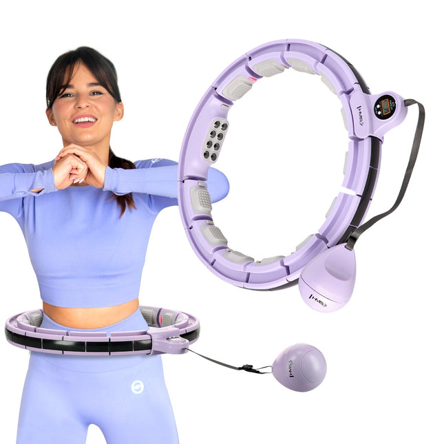 Magnetic Weighted Hula Hoop with Counter, Violet