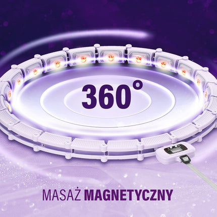Magnetic Weighted Hula Hoop with Counter, Violet