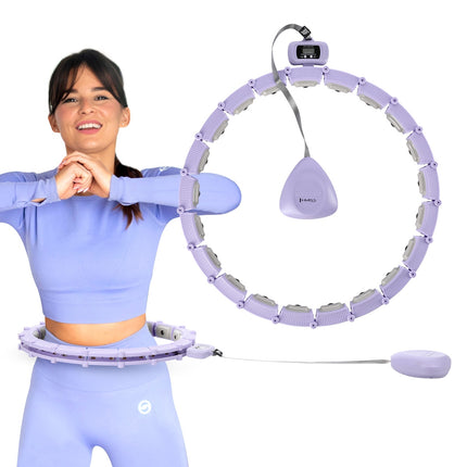 Magnetic Weighted Hula Hoop with Counter, Violet