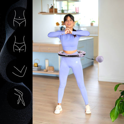 Magnetischer Gewichts-Hula-Hoop mit Zähler und Taillenstütze