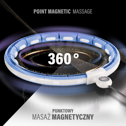 Magnetický zátěžový hula hoop s počítadlem a oporou pasu