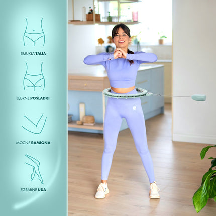 Magnetic Weighted Hula Hoop with Counter & Waist Support