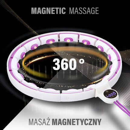 Magnetický zátěžový hula hoop s počítadlem a oporou pasu