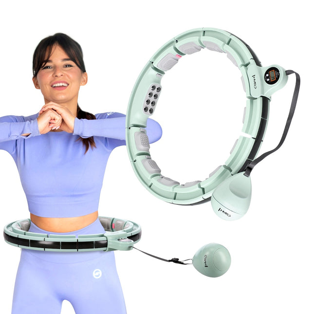 Magnetický zátěžový hula hoop s počítadlem a oporou pasu