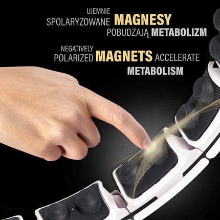 Magnetischer Gewichteter Hula-Hoop mit Zähler, Weiß