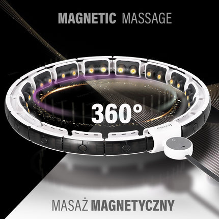 Magnetischer Gewichteter Hula-Hoop mit Zähler, Weiß