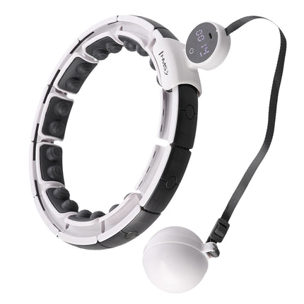 Magnetischer Gewichteter Hula-Hoop mit Zähler, Weiß