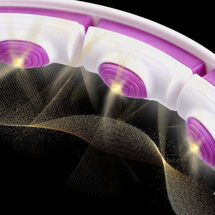Magnetic Weighted Hula Hoop with Counter, White/Violet