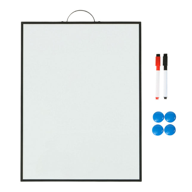 Magnetische Schreibtafel mit Markern und Magneten, zur Wandmontage