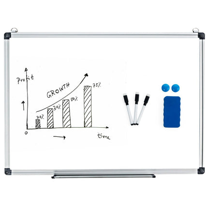 Magnetische Wandtafel mit abnehmbarer Ablageschale, 50 x 35 cm