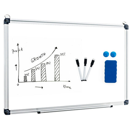 Magnetische Wandtafel mit abnehmbarer Ablageschale, 50 x 35 cm