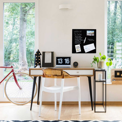Magnettafel aus schwarzem Glas
