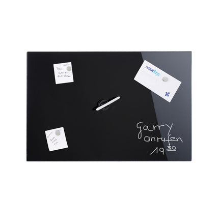 Magnettafel aus schwarzem Glas