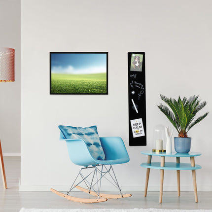 Magnetic board in black glass