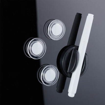 Magnettafel aus schwarzem Glas