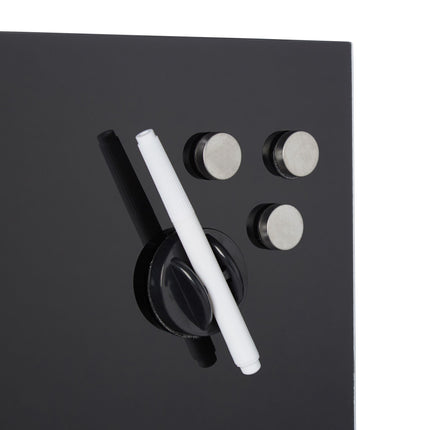 Magnettafel aus schwarzem Glas