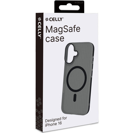 Magsuit MagSafe kompatible Hülle iPhone 16 halbtransparent Schwarz