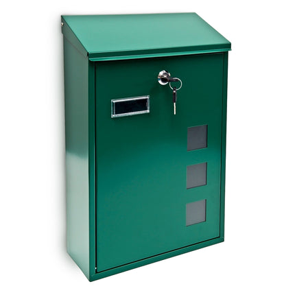 Briefkasten mit 3 quadratischen Sichtfenstern