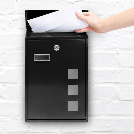 Mailbox with 3 square viewing windows