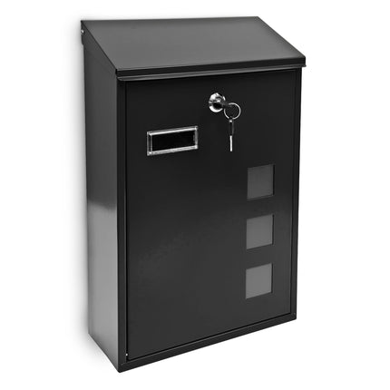 Mailbox with 3 square viewing windows