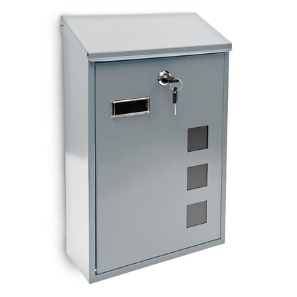 Mailbox with 3 square viewing windows