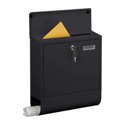 Briefkasten mit Zeitungsfach – Metall, matt