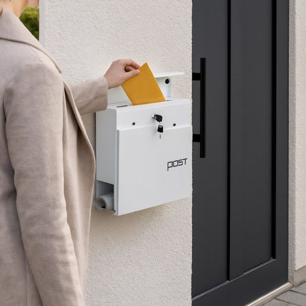 Briefkasten mit Zeitungsfach – Modernes Design, sicheres Schloss