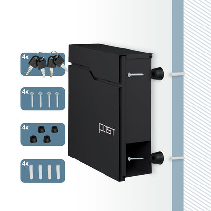 Mailbox with Newspaper Holder – Modern Design, Secure Lock