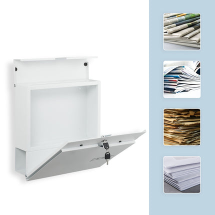 Briefkasten mit Zeitungsfach – Modernes Design, sicheres Schloss