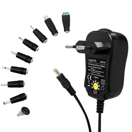 síťový adaptér 230V-> 3-12V 1A 12W