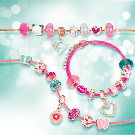 Make It Real Diy Halo Charms Bracelets Set "Think Pink"