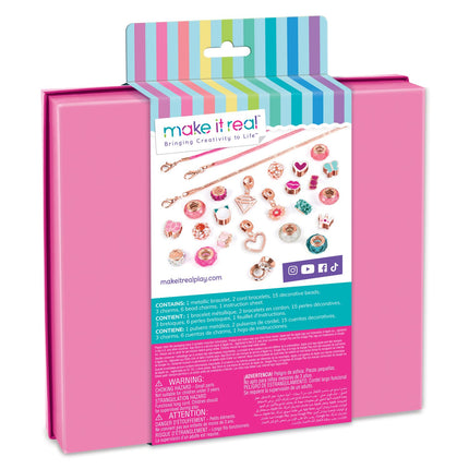 Make It Real Diy Halo Charms Bracelets Set "Think Pink"